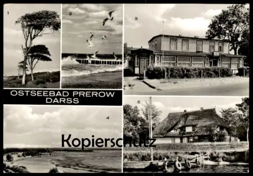 ÄLTERE POSTKARTE GRUSS AUS DEM OSTSEEBAD PREROW DARSS ESPERORT FDGB ERHOLUNGSHEIM KRABBENORT PREROWSTROM Ansichtskarte