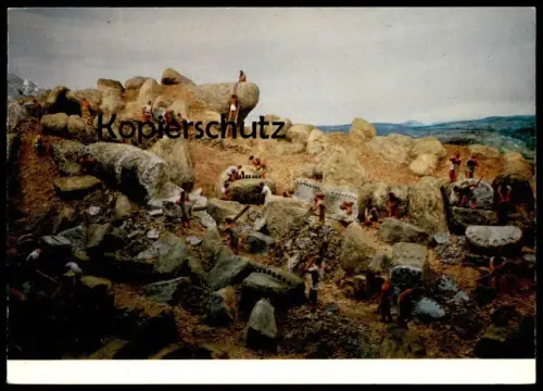 ÄLTERE POSTKARTE MODELL DES STEINBRUCHS RÜDENET DRACHENFELS SIEBENGEBIRGE RHEIN Königswinter cpa Ansichtskarte postcard