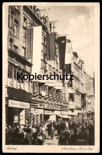 ALTE POSTKARTE LEIPZIG MESSEHAUS PETERSHOF CAPITOL Balke russian flag trade fair exhibition Messe postcard Ansichtskarte