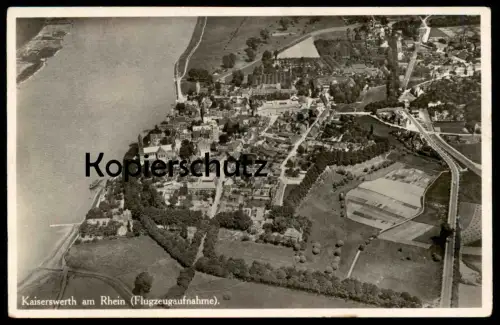 ALTE POSTKARTE KAISERSWERTH AM RHEIN FLUGZEUGAUFNAHME 1931 Fliegeraufnahme Luftbild Düsseldorf Ansichtskarte