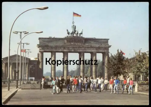 ÄLTERE POSTKARTE BERLIN HAUPTSTADT DER DDR BRANDENBURGER TOR BERLINER MAUERLE MUR THE WALL VERL. REICHENBACH VOGTLAND