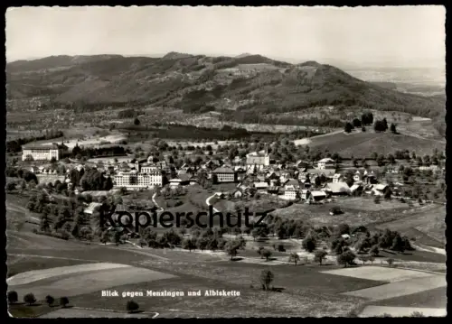 ÄLTERE POSTKARTE BLICK GEGEN MENZINGEN UND ALBISKETTE Kanton Zug Schweiz Suisse cpa postcard Ansichtskarte AK