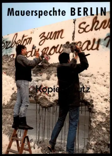 ÄLTERE POSTKARTE BERLIN BERLINER MAUER MAUERSPECHTE MAUERFALL LE MUR THE WALL Ansichtskarte postcard cpa