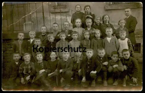 ALTE FOTO POSTKARTE SCHULE SCHÜLER verm. Erlbach oder Umgebung school école Schüler students pupil enfants cpa photo AK