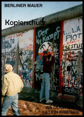 ÄLTERE POSTKARTE BERLIN BERLINER MAUER 1989 MAUERFALL DIR WERDEN WA OOCH NOCH KLEIN KRIEGEN LE MUR THE WALL AK postcard