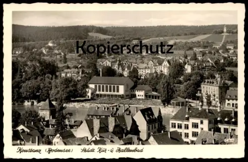 ÄLTERE POSTKARTE KONSTANZ STÄDTISCHES KUR- UND HALLENBAD BODENSEE Bad Schwimmbad Ansichtskarte cpa postcard AK