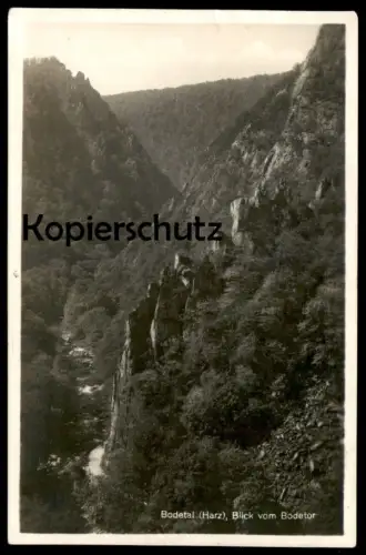 ALTE POSTKARTE BODETAL IM HARZ BLICK VOM BODETOR Bode Thale Ansichtskarte cpa AK postcard