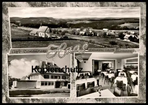 ÄLTERE POSTKARTE CAFE RESTAURANT HAAS SULGEN SCHRAMBERG Schwarzwald Black Forest Foret-Noire Ansichtskarte