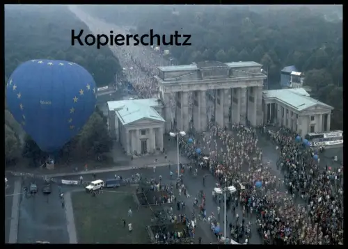 ÄLTERE POSTKARTE BERLIN MAUERFALL MARATHON 1990 BRANDENBURGER TOR BALLON REEBOK THE WALL AK postcard