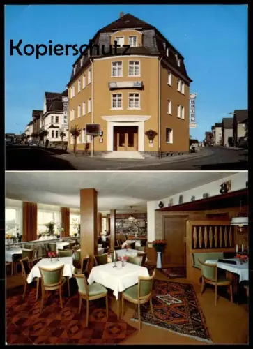 ÄLTERE POSTKARTE SIERSHAHN HOTEL RESTAURANT BUSCH AUTOBAHNAUSFAHRT RANSBACH WIRGES WESTERWALD Ansichtskarte postcard cpa