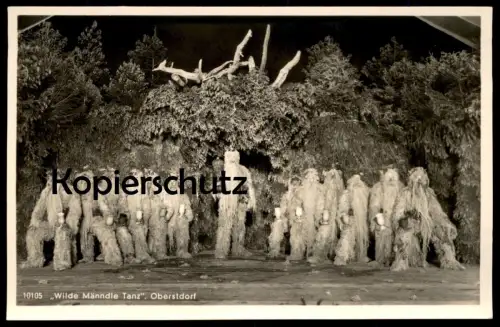ALTE POSTKARTE OBERSTDORF ALLGÄU WILDE MÄNNDLE TANZ wilder Man Männer men Tracht dance Ansichtskarte cpa AK postcard
