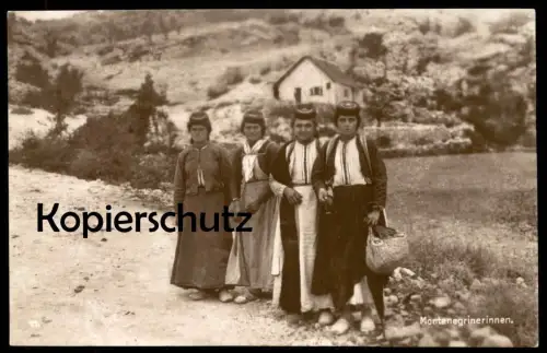 ALTE POSTKARTE MONTENEGRINERINNEN TRACHT CRNOGORKE Montenegro Jugoslawien Serbien Bosnien Bosnia Crna Gora Srbija cpa AK