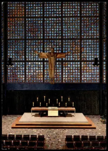 ÄLTERE POSTKARTE BERLIN KAISER WILHELM GEDÄCHTNISKIRCHE CHARLOTTENBURG ARCHITEKT EGON EIERMANN Kirche église church cpa