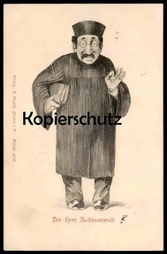 ALTE POSTKARTE DER HERR RECHTSANWALT lawyer advocate jew jewish Judaica Judaika cpa postcard AK Ansichtskarte