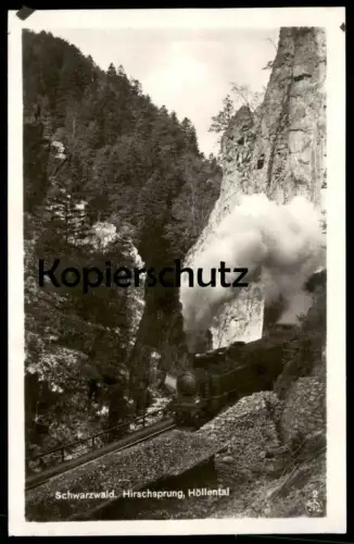 ALTE POSTKARTE DAMPFLOK TUNNEL HIRSCHSPRUNG HÖLLENTAL locomotive à vapeur steam train cpa Ansichtskarte postcard AK