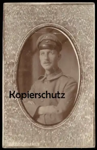 ALTE FOTO POSTKARTE SOLDAT IN UNIFORM soldier AK cpa photo postcard Ansichtskarte