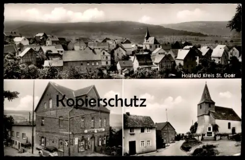 ÄLTERE POSTKARTE HOLZFELD KREIS GOAR GASTHAUS PENSION JOSEF KARBACH KEGELBAHN BOPPARD Ansichtskarte cpa postcard AK