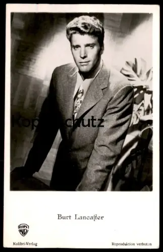 ALTE FOTO KARTE BURT LANCASTER KOLIBRI VERLAG WARNER BROTHERS FILM actor Film Photo Schauspieler