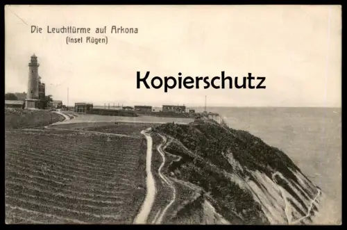 ALTE POSTKARTE INSEL RÜGEN DIE LEUCHTTÜRME AUF ARKONA lighthouse Leuchtturm lighthouses Ansichtskarte AK postcard cpa