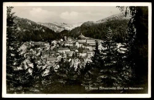 ALTE POSTKARTE ST. BLASIEN SCHWARZWALD BLICK VOM WEISSENSTEIN 1940 cpa postcard AK Ansichtskarte