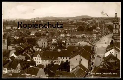ALTE POSTKARTE ZITTAU VOM JOHANNISTURM Turm tower tour Oberlausitz Sachsen Ansichtskarte AK postcard cpa