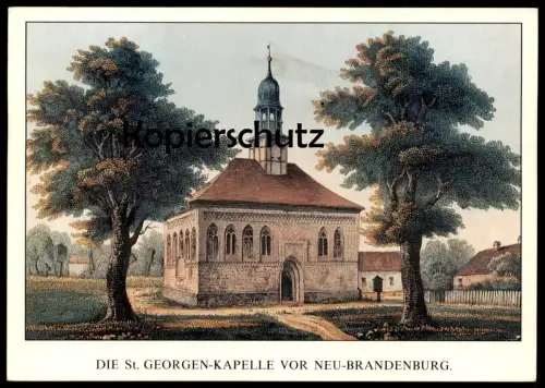 ÄLTERE POSTKARTE NEUBRANDENBURG ST. GEORG-KAPELLE VOR NEU-BRANDENBURG Ansichtskarte cpa AK postcard