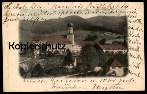 ALTE POSTKARTE GRUSS AUS ST. TRUDPERT MÜNSTERTAL 1904 an Gräfin Kageneck Munzingen Münsterthal Untermünsterthal