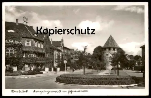 ALTE POSTKARTE OSNABRÜCK KRONPRINZENWALL MIT FAHNENTURM Turm tower tour Niedersachsen Ansichtskarte AK cpa postcard