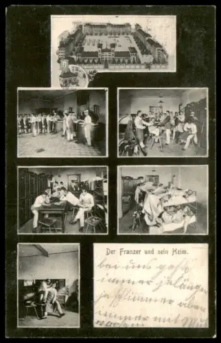 ALTE POSTKARTE DER FRANZER UND SEIN HEIM FLIEGER BERLIN SOLDAT Rasur soldier Luftstreitkräfte Ansichtskarte postcard cpa