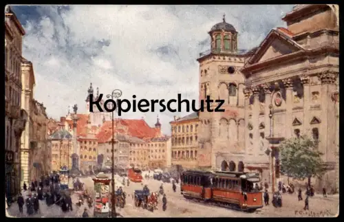 ALTE POSTKARTE WARSZAWA SALON KULIKOWSKIEGO PRAWA ZASTRZEZONE T. CIESLEWSKI KRAK. PRZEDMIESCIE Warschau Polen Polska cpa