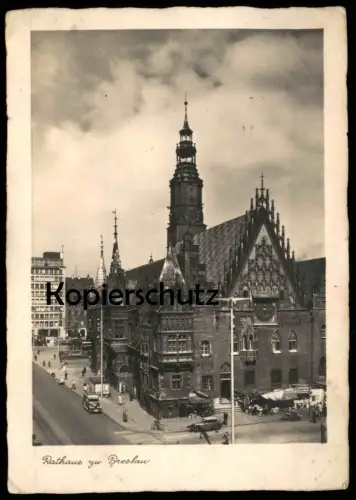 ALTE POSTKARTE TURN- & SPORTFEST 1938 RATHAUS ZU BRESLAU Zigarren Sonderstempel 31.07.1938 Ansichtskarte postcard cpa AK