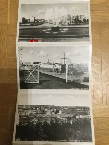 ALTES LEPORELLO 10 POSTKARTEN GOTENHAFEN 40er Jahre Gdynia Gdingen Polska Poland Ansichtskarte postcard Postkarte