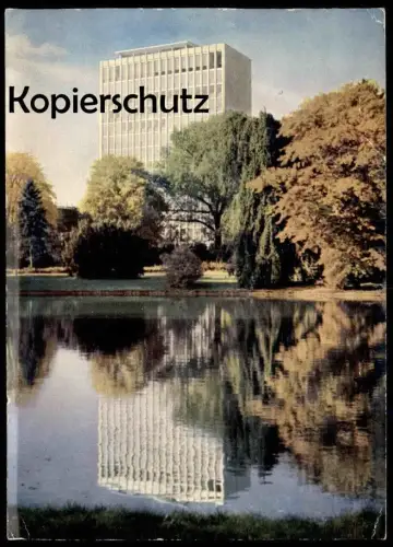 ÄLTERE POSTKARTE KARLSRUHE BLICK VOM STADTGARTEN AUF HOCHHAUS KARLSRUHER LEBENSVERSICHERUNG Ansichtskarte cpa postcard