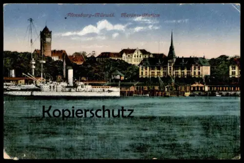 ALTE POSTKARTE FLENSBURG MÜRWICK MARINESTATION Marine Station Mürwik Ansichtskarte cpa postcard AK