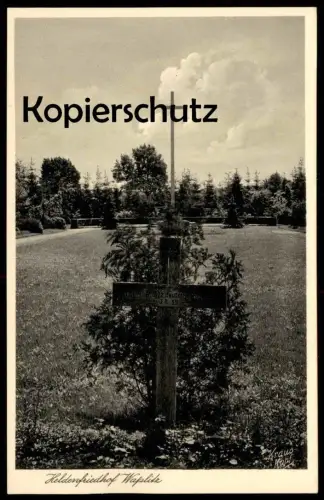 ALTE POSTKARTE WAPLITZ HELDENFRIEDHOF WAPLEWO Friedhof Kreuz Grab Polska Poland Polen Ostpreussen postcard Ansichtskarte
