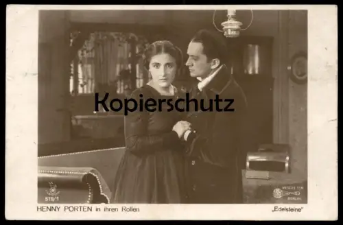 ALTE POSTKARTE HENNY PORTEN FILM-SCHAUSPIELERIN IN IHREN ROLLEN EDELSTEINE Actress Messter Film Berlin Ansichtskarte AK