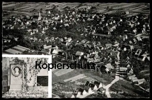 ALTE POSTKARTE MEISSENHEIM AM RHEIN VOM FLUGZEUG AUS Fliegeraufnahme Luftbild cpa AK Ansichtskarte postcard