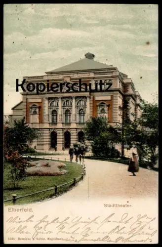 ALTE POSTKARTE WUPPERTAL ELBERFELD STADTTHEATER THEATER Ansichtskarte cpa AK postcard