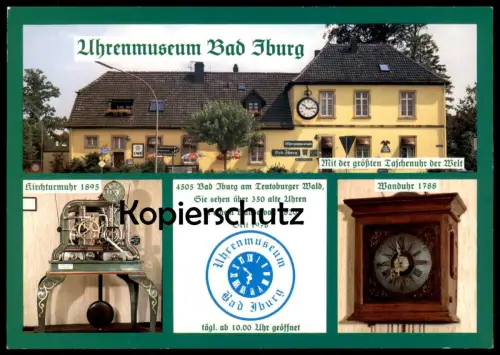 ÄLTERE POSTKARTE UHRENMUSEUM BAD IBURG KIRCHTURMUHR 1895 Uhr church clock wall horloge Wanduhr pendule cpa postcard AK