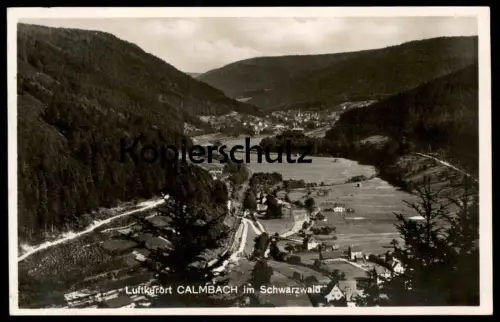 ALTE POSTKARTE LUFTKURORT CALMBACH IM SCHWARZWALD PANORAMA GLEISANLAGEN BAHNHOF 1930 Bad Wildbad cpa postcard AK