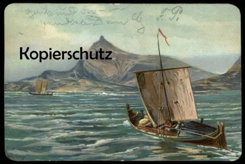 ALTE LITHO POSTKARTE HESTMANDO NORDLAND NORWEGEN NORGE WILHELM PETERS Kristiania Aktiebolag Ansichtskarte postcard cpa