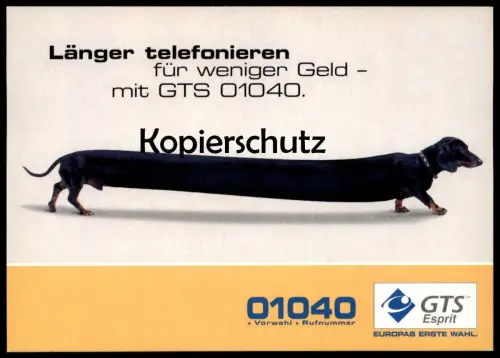 ÄLTERE POSTKARTE DACKEL HUMOR LÄNGER TELEFONIEREN GTS Hund Dachshund Teckel dog chien montage photo AK postcard cpa