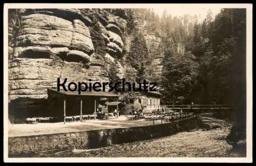 ALTE POSTKARTE EDMUNDSKLAMM BLOCKHAUS Hrensko Janov Böhmen Czech Republic Ceska Cesko Ansichtskarte postcard AK cpa