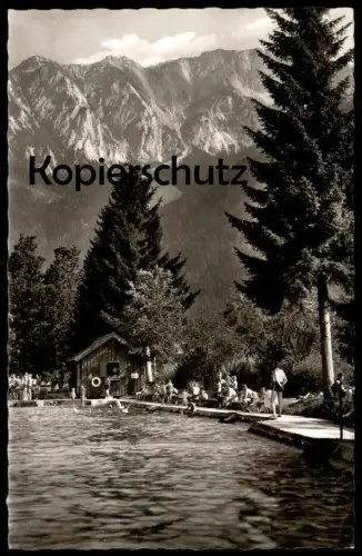 ALTE POSTKARTE PFRONTEN IM ALLGÄU SCHWIMMBAD Bad Freibad piscine swimming pool Bayern postcard cpa AK Ansichtskarte