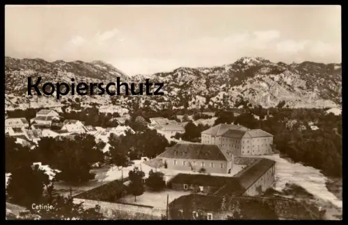 ALTE POSTKARTE CETINJE GESAMTANSICHT CJELOKUPNI POGLED MONTENEGRO Jugoslawien Serbien Bosnien Bosnia Crna Gora Srbija AK