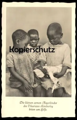ALTE POSTKARTE AFRIKA VIKARIAT KIMBERLEY KINDER SOUTH AFRICA Africa Kind Puppe child children girl girls AK cpa postcard