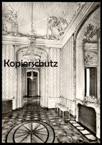 ÄLTERE POSTKARTE DÜSSELDORF SCHLOSS BENRATH HAUPTGEBÄUDE KABINETT DER KURFÜRSTIN chateau castle Ansichtskarte postcard