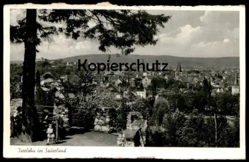 ÄLTERE POSTKARTE ISERLOHN MIT MÄDCHEN Total Gesamtansicht Blick auf Iserlohn Sauerland cpa Ansichtskarte postcard AK