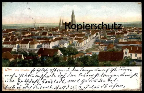 ALTE POSTKARTE ULM TOTALANSICHT VON NORDEN Total Gesamtansicht Ansichtskarte AK cpa postcard