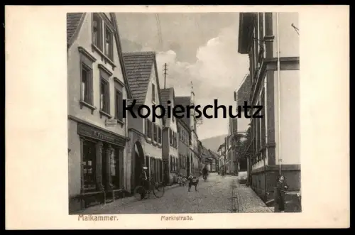 ALTE POSTKARTE MAIKAMMER MARKTSTRASSE CIGARREN & CIGARETTEN A. FRANKMANN Ansichtskarte postcard cpa postcard